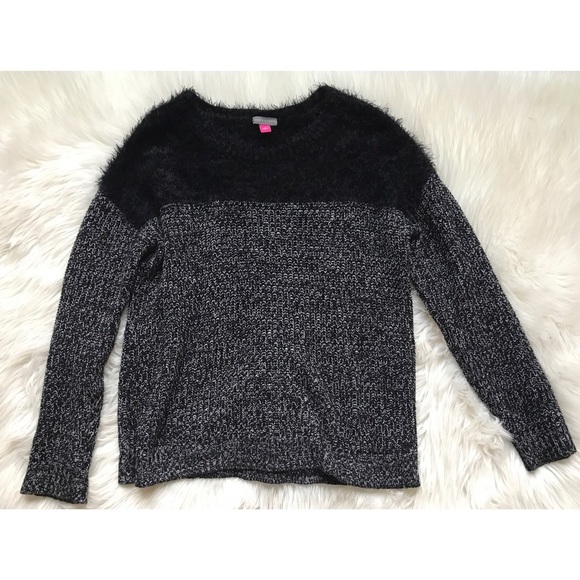 Vince Camuto Sweater Eyelash Knit Panel Sweater - Picture 1 of 4